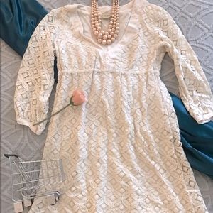 Anthropologie Cotton Lace Babydoll Dress